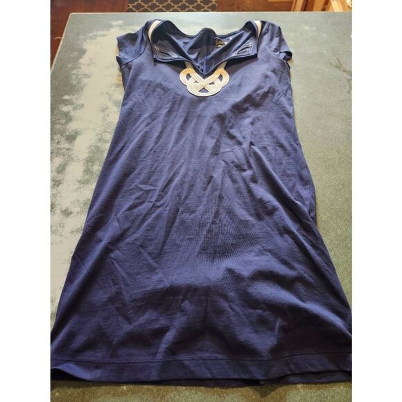 Lilly Pulitzer Womens Brewster Short Sleeve T-Shirt Dress In True Navy sz Small - Picture 3 of 7